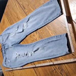 JUDY BLUE Jeans Women 31 BLUE  Distressed Preowned Denim Pants Used Ripped Holes